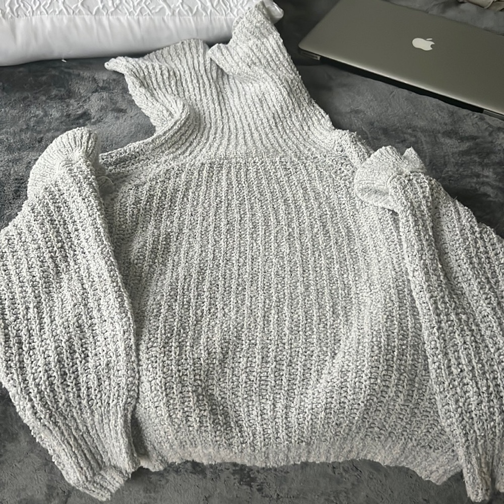 grey turtle neck sweater